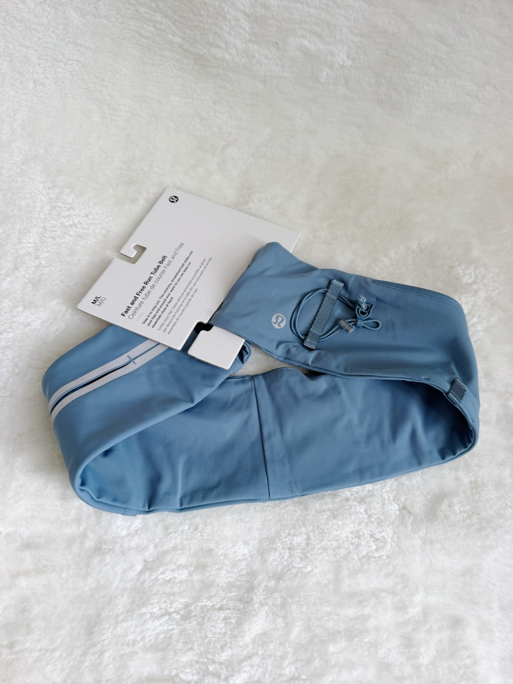 Lululemon Fast Free Run Tube Belt Blue Size M/L NWT